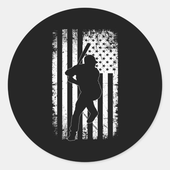 Adesivo Baseball de Bandeira Americana (Frente)