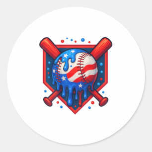 Adesivo Baseball Drill Sorvete 4 De Julho Usa Flag