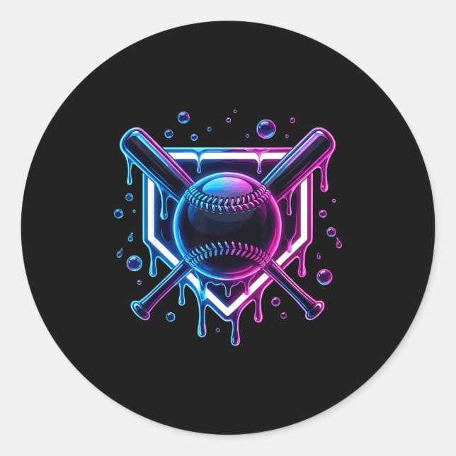 Adesivo Baseball Drip Ice Cream Bat Kids  (Frente)