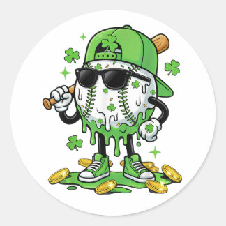 Adesivo Baseball Drip Ice Cream St Patricks Day