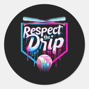 Adesivo Baseball Drip Para Rapazes Sorvete Drip Respeito