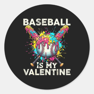 Adesivo Baseball É Meu Sorvete De Gotejamento De São Valen