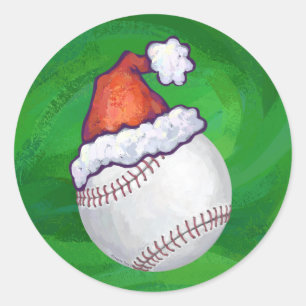 Adesivo Baseball em Santa Hat em verde
