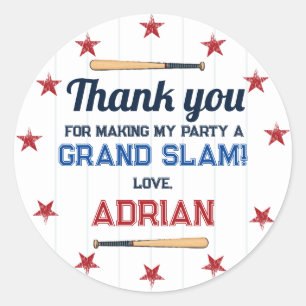 Adesivo Baseball Favor Primeira Aquarela de Aniversário