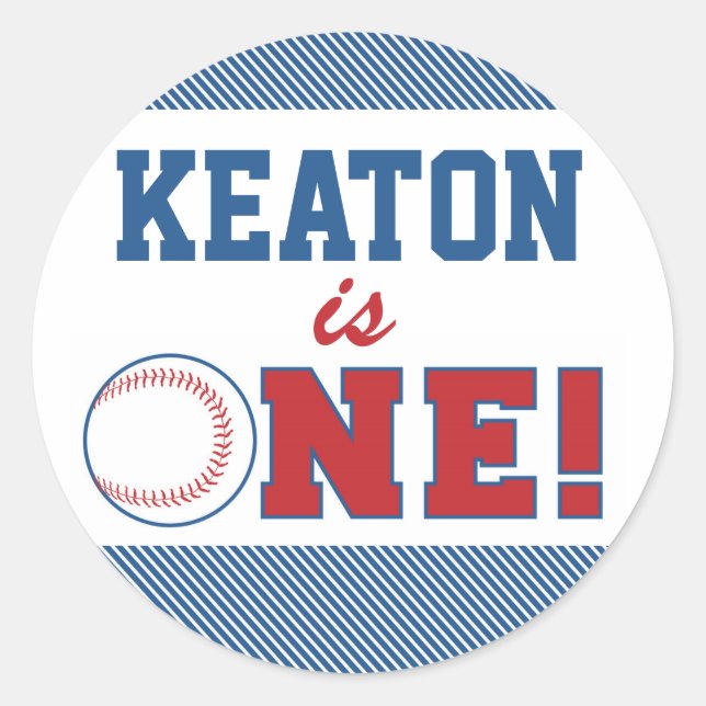 Adesivo Baseball First Birthday Sticker (Frente)