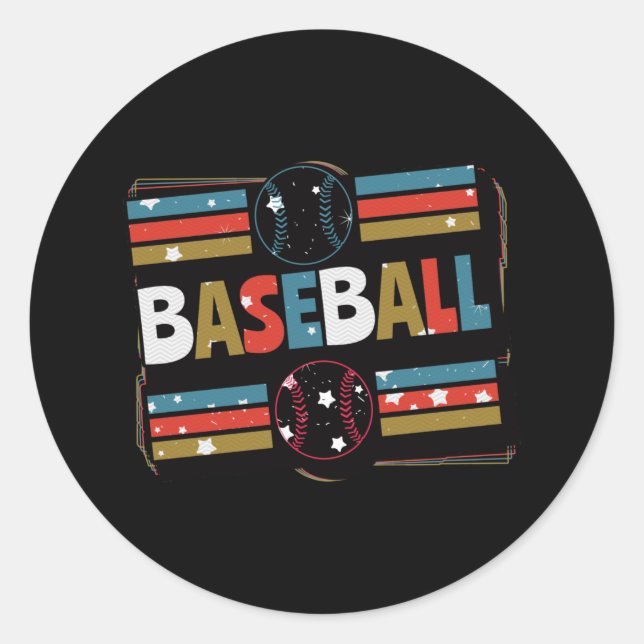 Adesivo Baseball Geométrico Abstrato Art (Frente)