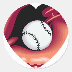 Adesivo Baseball Heart