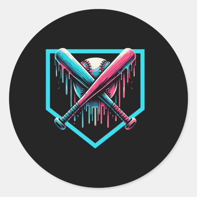 Adesivo Baseball Home Plate Drivers Boys Baseball Bat (Frente)