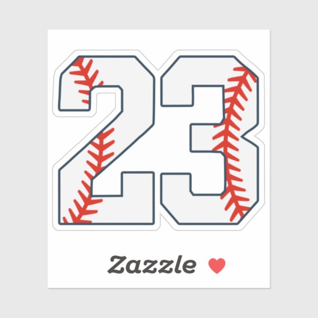 Adesivo Baseball Jersey Number 23 (Folha)