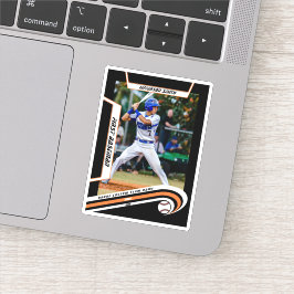 Adesivo Baseball Lembranças Laranja Preto Personalizado 