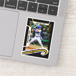 Adesivo Baseball Lembranças Vívido Amarelo Preto Personali