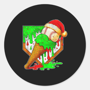 Adesivo Baseball Natal Christmas Baseball Sorvete Gotejame
