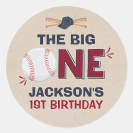 Adesivo Baseball Party Favor Tag Vintage Baseball Sticker