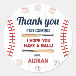 Adesivo Baseball Rookie do Favor de aniversário do ano