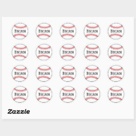 Adesivo Baseball Stickers com Nome