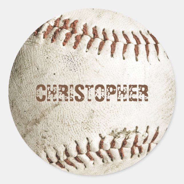 Adesivo Baseball Vintage Personalizado (Frente)