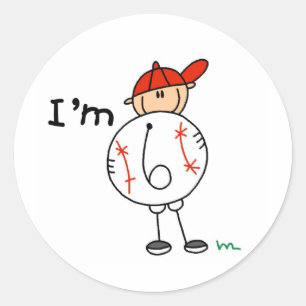 Adesivo Basebol de Menino Eu Tenho 6 Anos