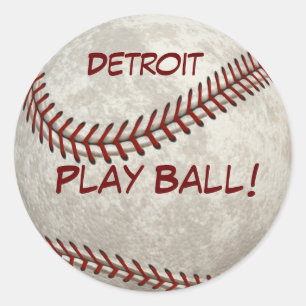 Adesivo Basebol do "bola de Detroit jogo!" Após-tempo