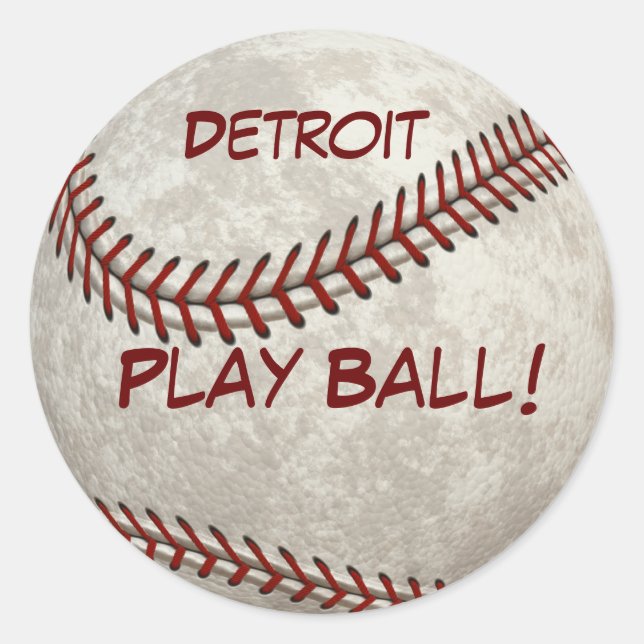 Adesivo Basebol do "bola de Detroit jogo!" Após-tempo (Frente)