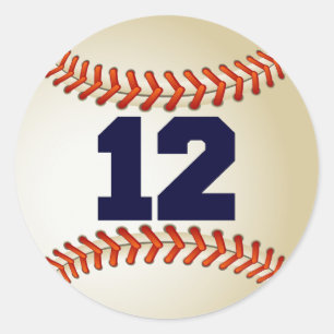Adesivo Basebol do número 12