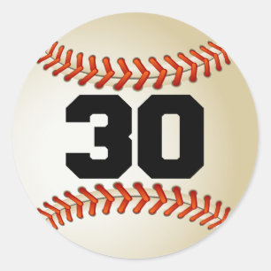 Adesivo Basebol do número 30
