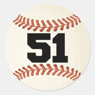 Adesivo Basebol do número 51