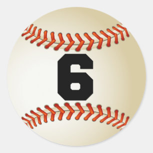 Adesivo Basebol do número 6