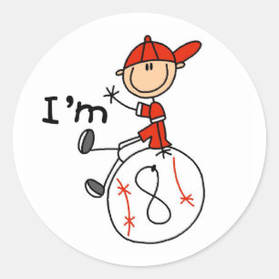 Adesivo Basebol dos meninos eu sou 8