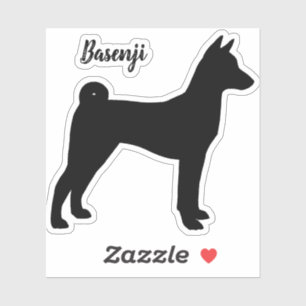 Adesivo Basenji Silhouette Legal Dog Breyl Sticker
