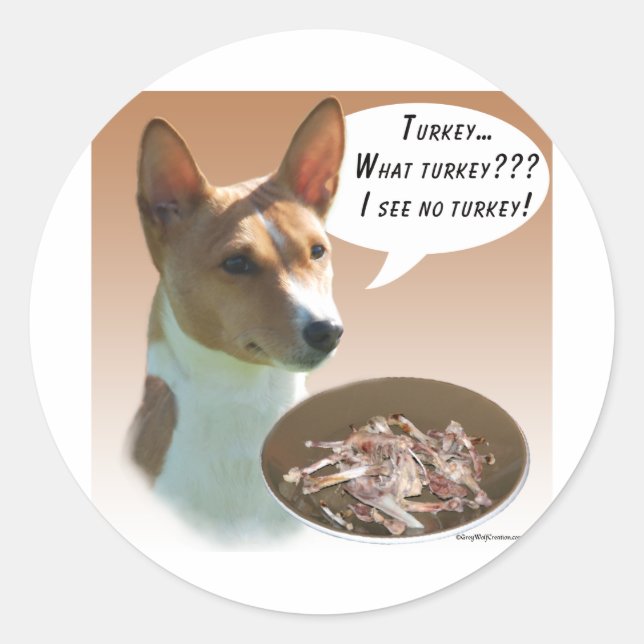Adesivo Basenji Turquia (Frente)