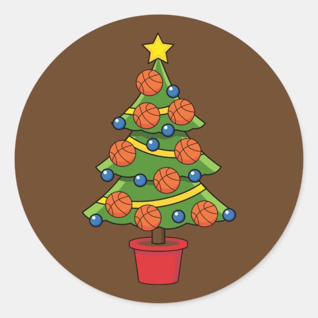 Adesivo Basketball Christmas Tree (Frente)
