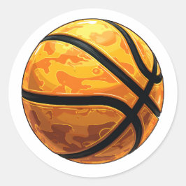 ADESIVO BASKETBALL CLASSIC ROUND STICKER