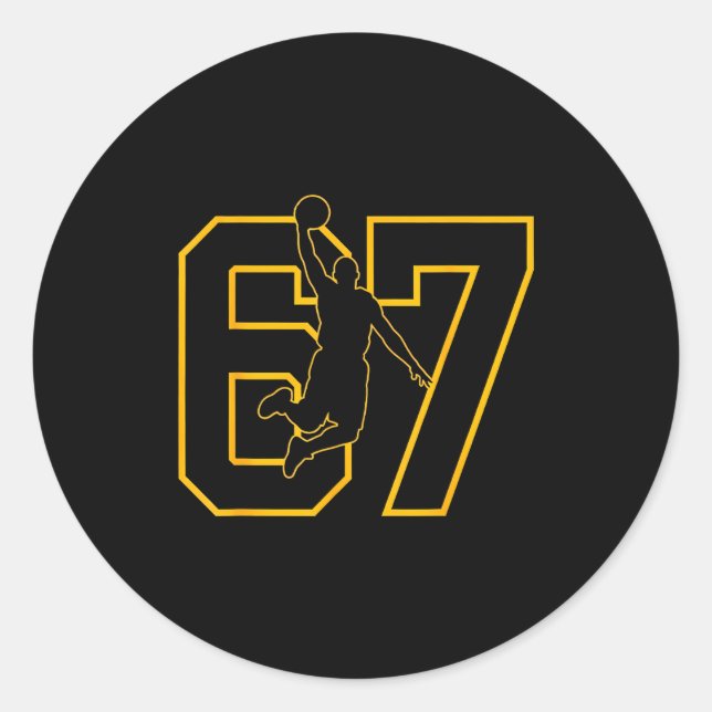 Adesivo Basketball Drip Number 67 Basketball Player  (Frente)
