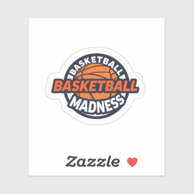 Adesivo Basketball Madness Hoop Life Athlete Fan (Folha)