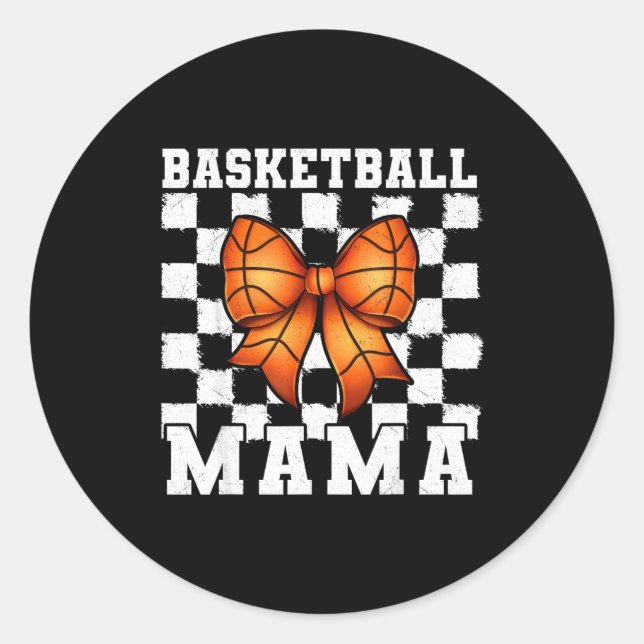 Adesivo Basketball Mama Coquette Bow Game Day Funny Srts L (Frente)