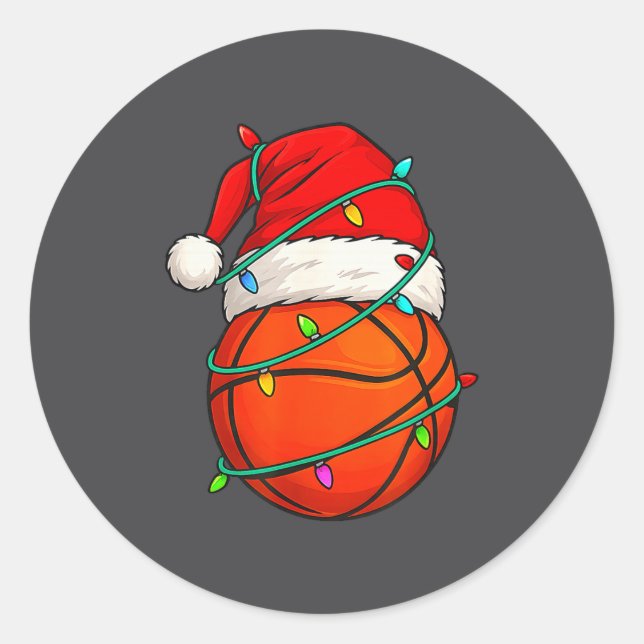 Adesivo Basketball With Santa Hat Funny Christmas Xmas Gif (Frente)