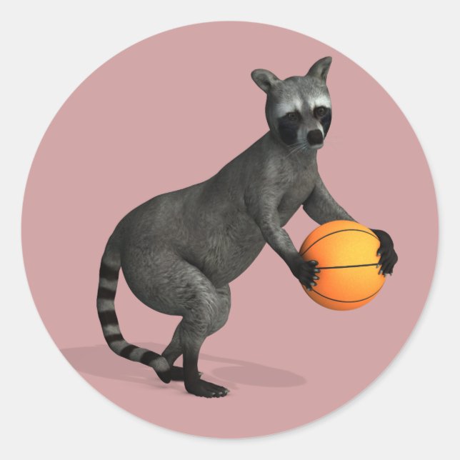 Adesivo Basketballer Raccoon (Frente)