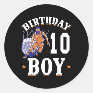 Adesivo Basquete - Aniversário de 10 Anos