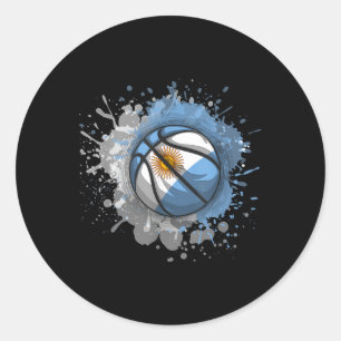 Adesivo Basquete com Bandeira Argentina