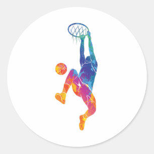 Adesivo Basquete de Aquarela