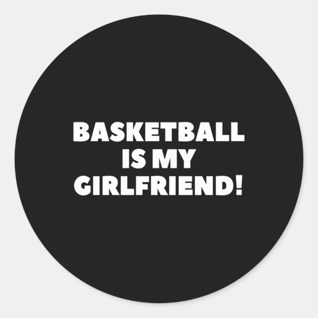 Adesivo Basquete é meu presente de basquete de Namorada (Frente)