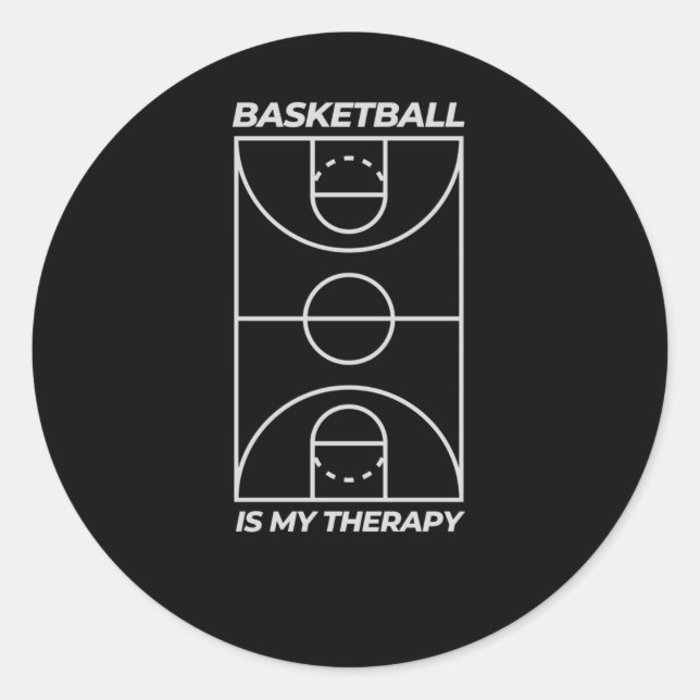 Adesivo Basquete é minha terapia (Frente)