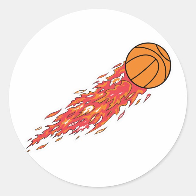 Adesivo basquete em chamas (Frente)