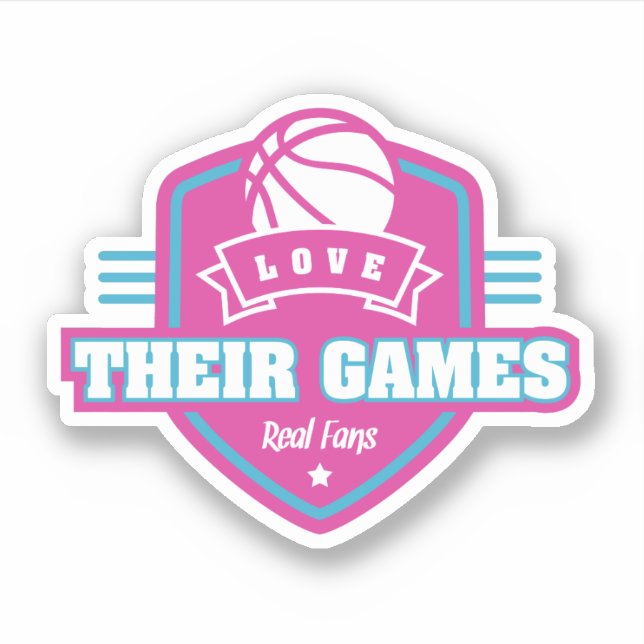 Adesivo Basquete Eu Amo Seu Jogo Com Muitas Cores De Equip (Frente)