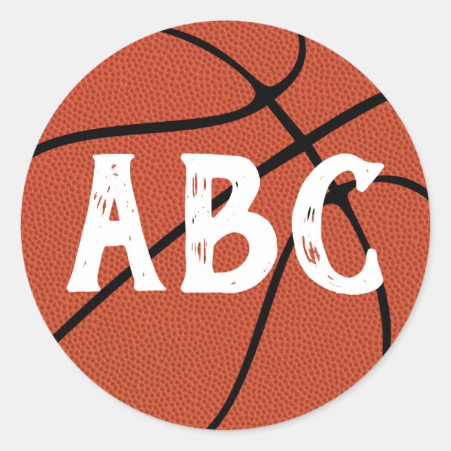 Adesivo Basquete Letras de Equipe Personalizadas ou Número (Frente)