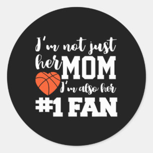 Adesivo Basquete Mãe Número Um Ventilador de Basquete Mães