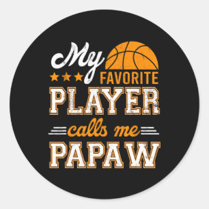 Adesivo Basquete Meu Jogador Favorito Me Chama De Papaw