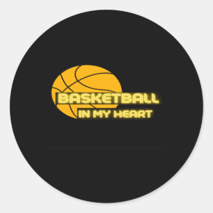 Adesivo Basquete No Meu Coração Engraçado S - Presente Par