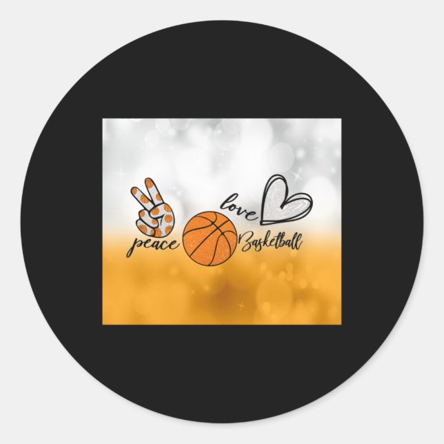 Adesivo Basquete Peace Love (Frente)