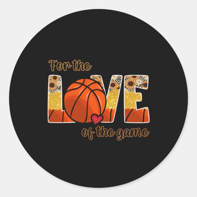 Adesivo Basquete Pelo Amor Do Jogo (Frente)